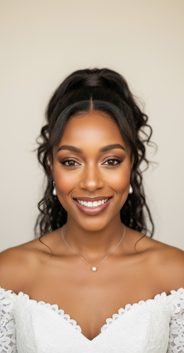 After Messy Ponytail Hairstyle For Wedding